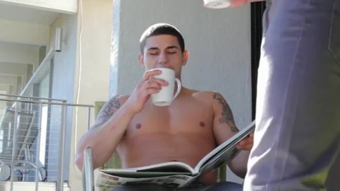 GayRoom - Raw sex with Garrett Cooper alongside Jimmy Clay